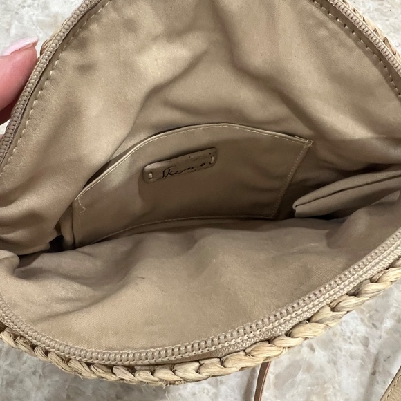 Beaded Evil Eye Raffia Crossbody Bag - Picture 4 of 7